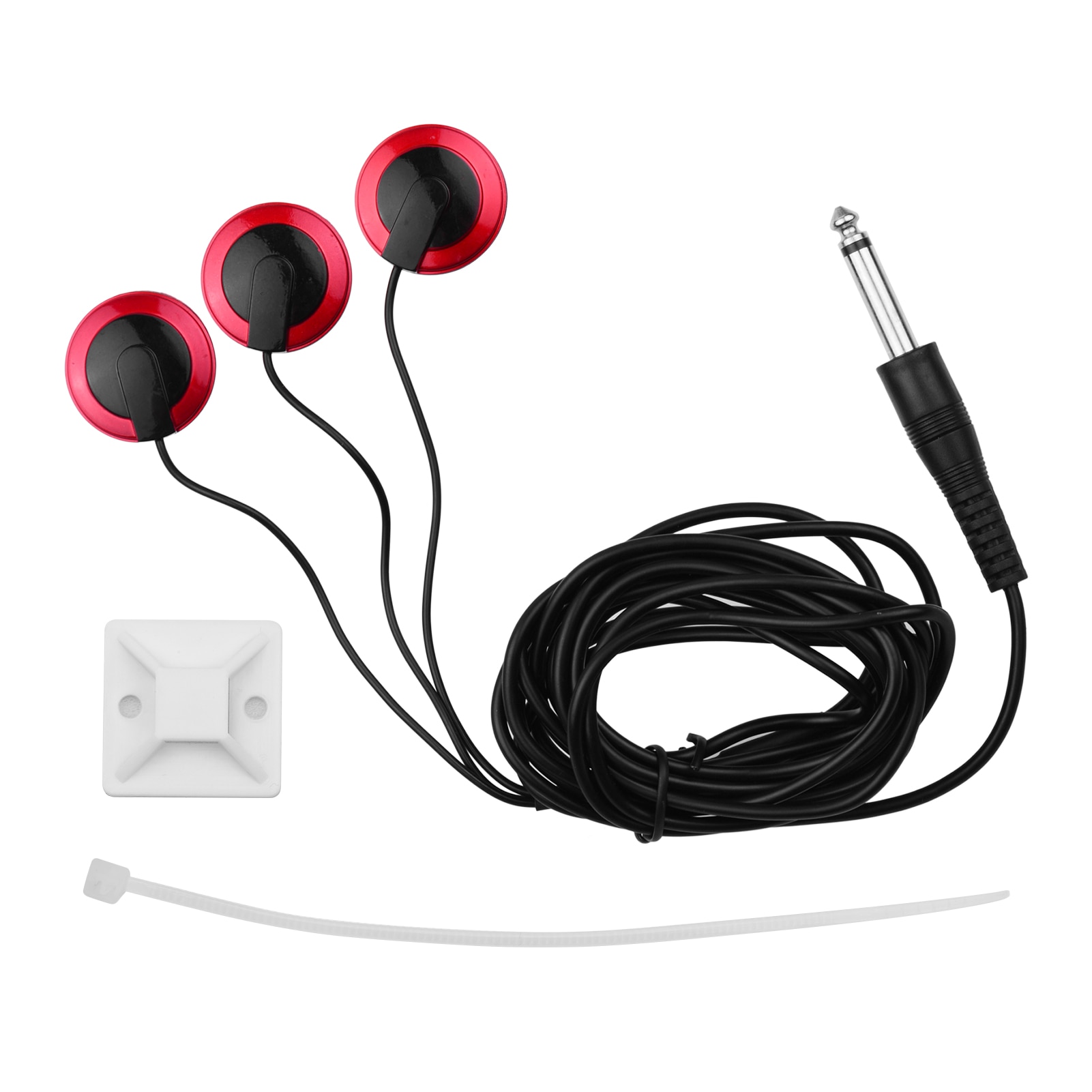 Adhesive Instrument Pickup Acoustic Guitar Pickup Mini Transducer with 1/4 Inch Connector for Violin Mandolin Ukulele