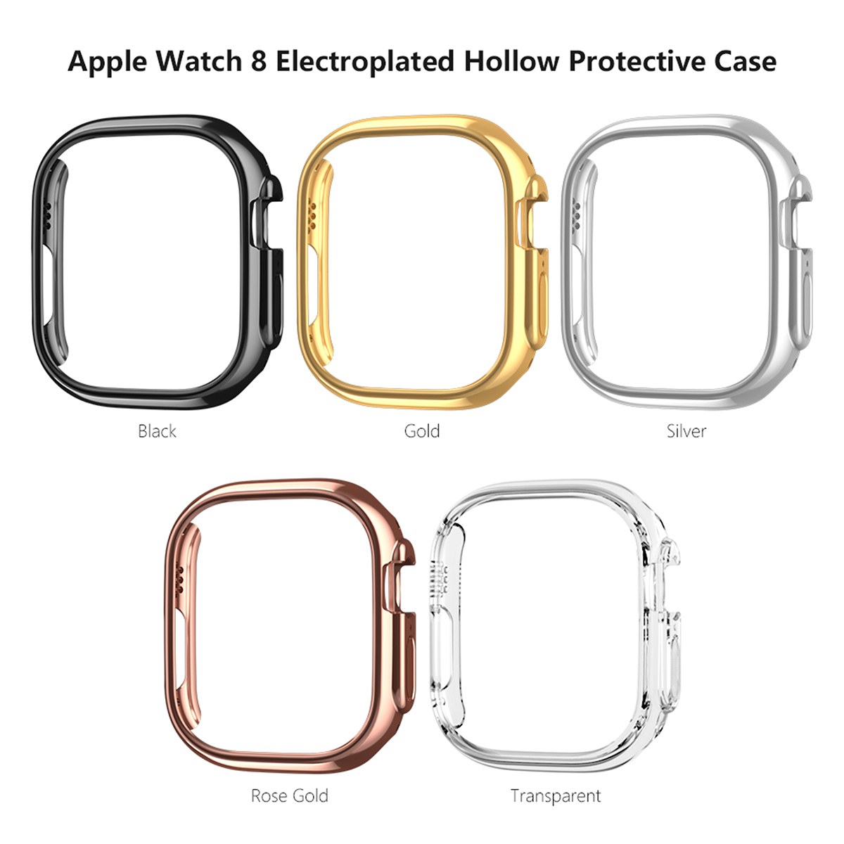 Hoesje Voor Apple Watch Ultra 2 49Mm 9 8 7 45Mm 41Mm Harde Pc Beschermhoes Holle Frame Iwatch Serie 6 Se 5 4 4 44Mm 42Mm 40Mm