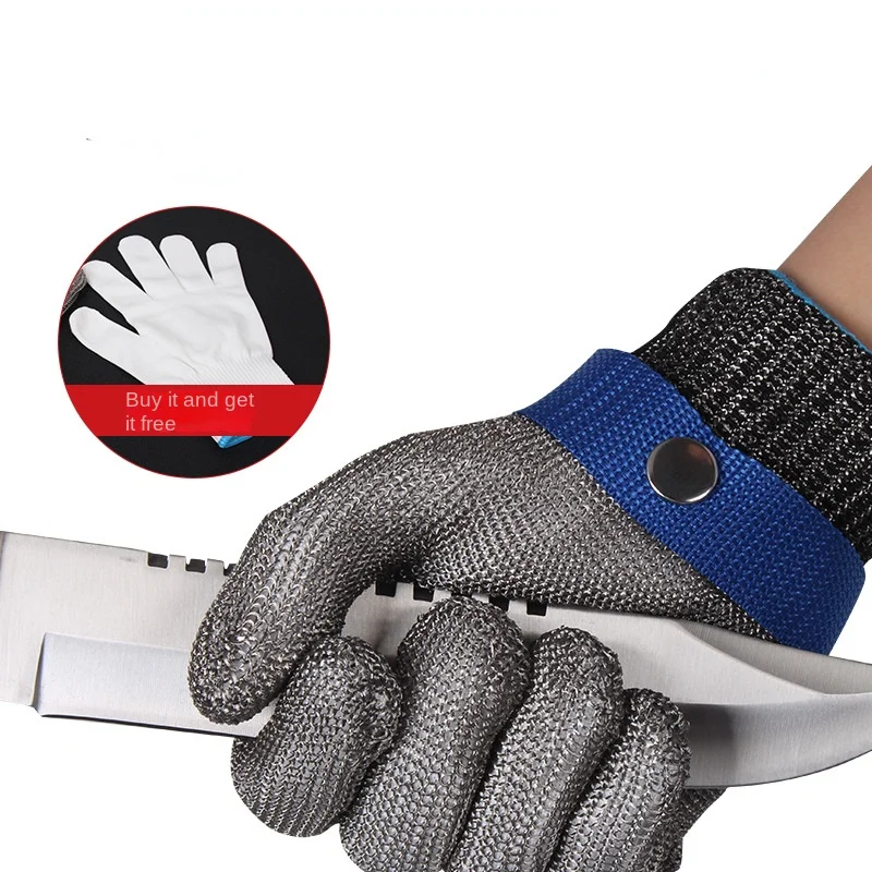 Schnittschutzhandschuhe aus Edelstahldraht, schnittfeste, gewebte Sicherheitsarbeitshandschuhe, sterben Fischtötende Küchenhandschuhe aus Metall und Eisen schneiden
