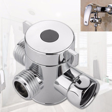 1/2 Inch Bathroom Three Way T Adapter Tee Connector Valve For Toilet Bidet Shower Head Diverter Valve Shower Head Shunt
