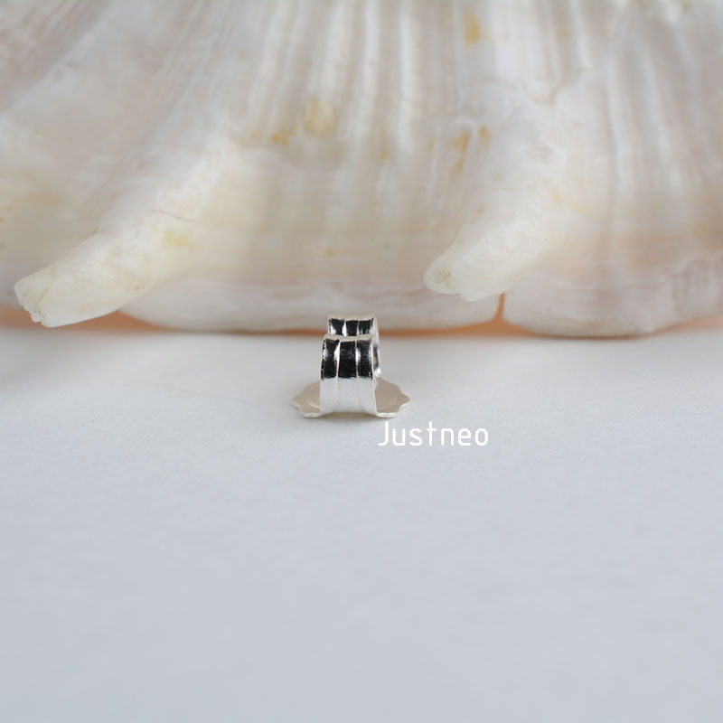 earnut,5.6mm solid 925 sterling silver earring backs friction butterfly back stopper plug ,1pair