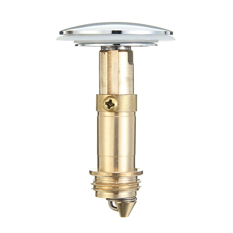 Chrome Click Clack Basin Waste Bath Sink Push Button Plug spring Bolt Seal Basin Drain Hardware Kit: Button Bolt Set