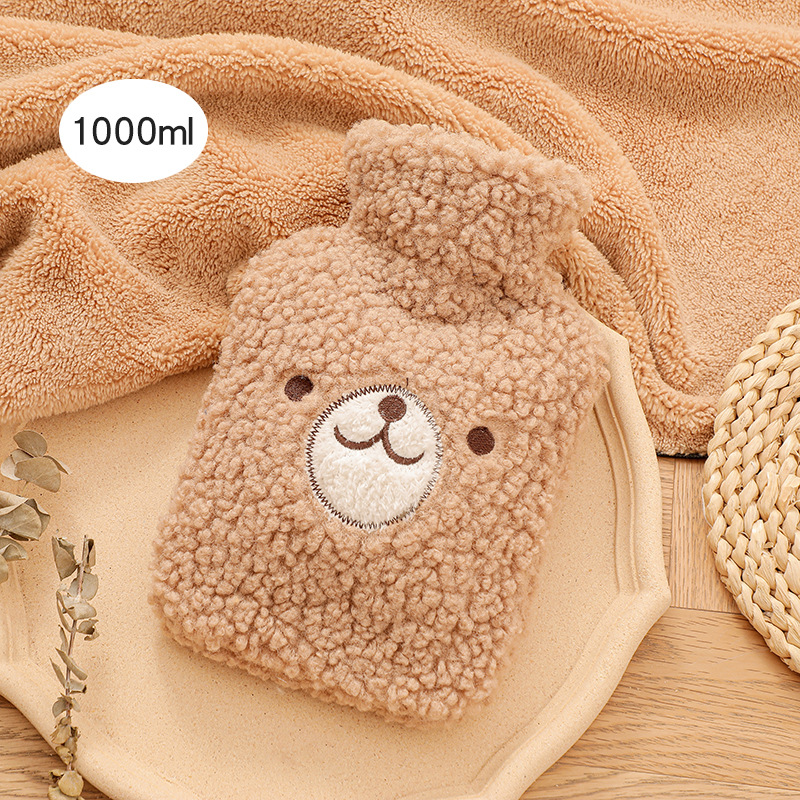 1000Ml Leuke Water Flessen Met Soft Cover Draagbare Winter Warm Water Fles Handwarmer Meisjes Hand Voeten Warmte jug: 1000ML A2
