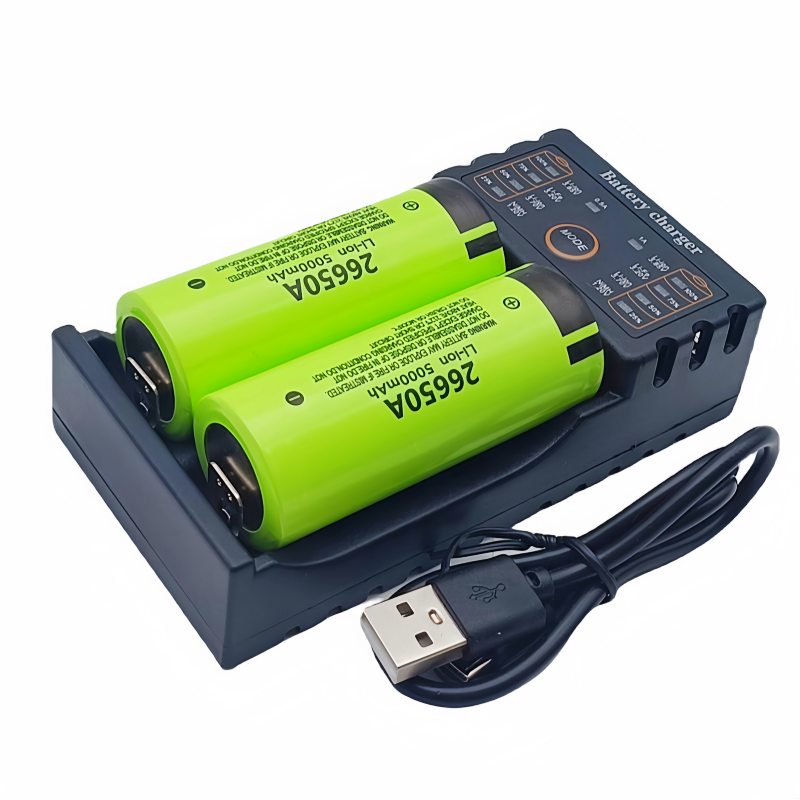 100% novo, original, de alta qualidade, verdadeira capacidade 26650A 5000mAh 3.7V bateria recarregável de íon de lítio 26650 lanterna