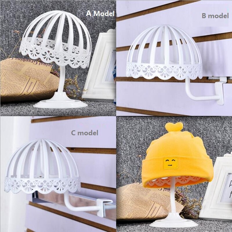 3 Size Hats Display Rack for Children Freestanding Plastic Ball Hat Stand Cap Wig Holder Storage Display Rack