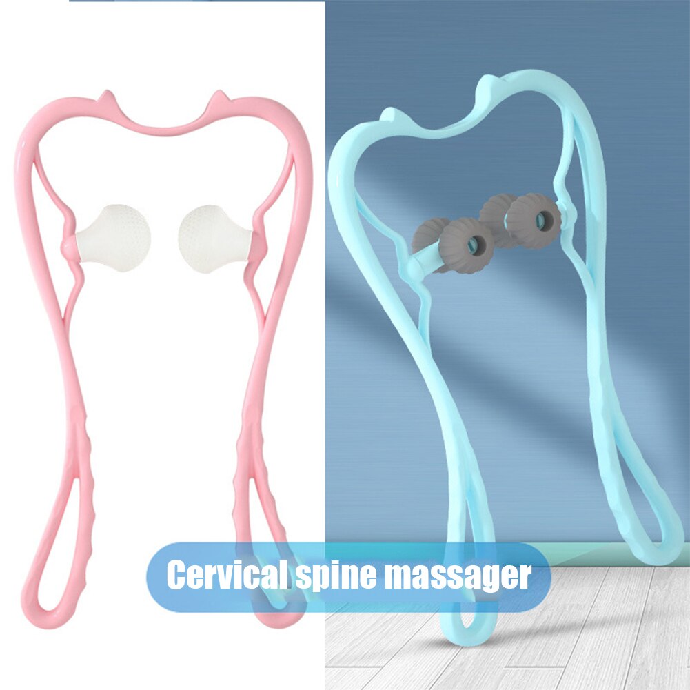 Pressure Point Therapy Neck Massager Shoulder Back Pain Relief Massager Dual Trigger Point Roller Self-massage Tool