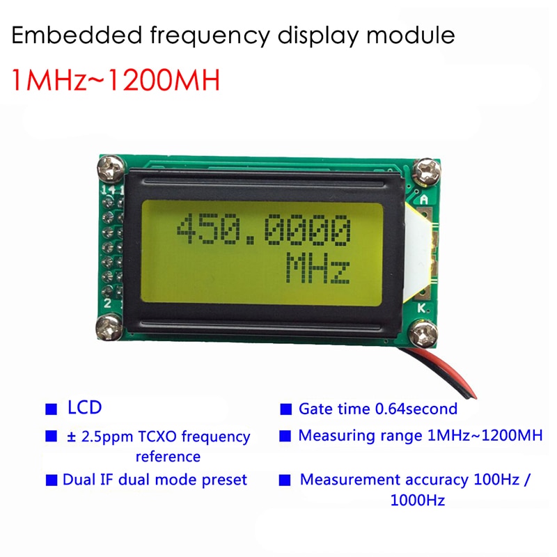 RF Frequency Counter DIY High Accuracy Sensitivity 1MHz~1200MH Frequency Meter Module