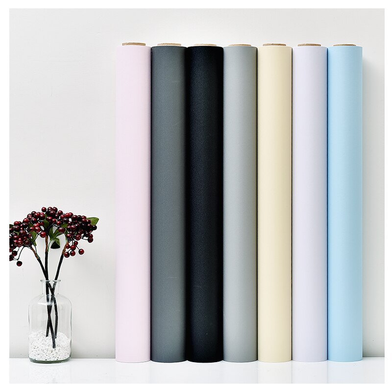 60CM*5M Solid Matte PVC Vinyl Self Adhesive Wallpaper Sticker For Walls DIY Waterproof Wall Sticker Home Decor Films PVC Sticker