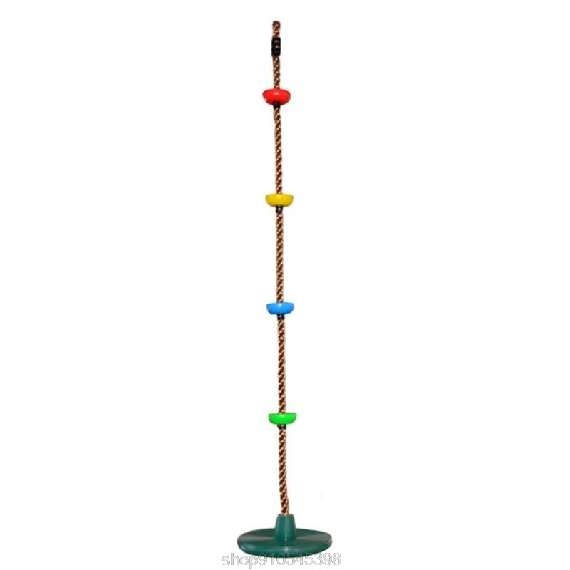 Robuster Kunststoff Schaukelsitz - Kletterseil mit Scheibe - Outdoor-Spiel für Kinder ab 3 J.