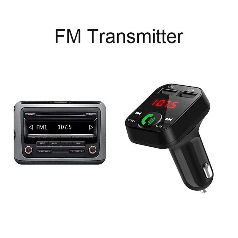 Draadloze Bluetooth Handsfree Car Kit Fm Transmitter Lcd Auto MP3 Muziekspeler Fm Modulator High Speed Usb Oplader Voor telefoon