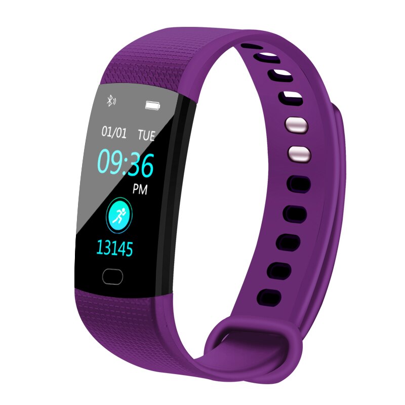 Smart Armband Y5 Hartslag Fitness Tracker Mannen Vrouwen Sport Horloge Bloeddruk Activiteit Tracker Bloed Hartslagmeter: Purple