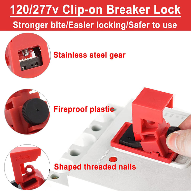 Electrical Lockout Tagout Kit - Universal Circuit Breaker Lock, Loto Tags, Loto Locks Set (2 Keys Per Lock) for Safe Electrical