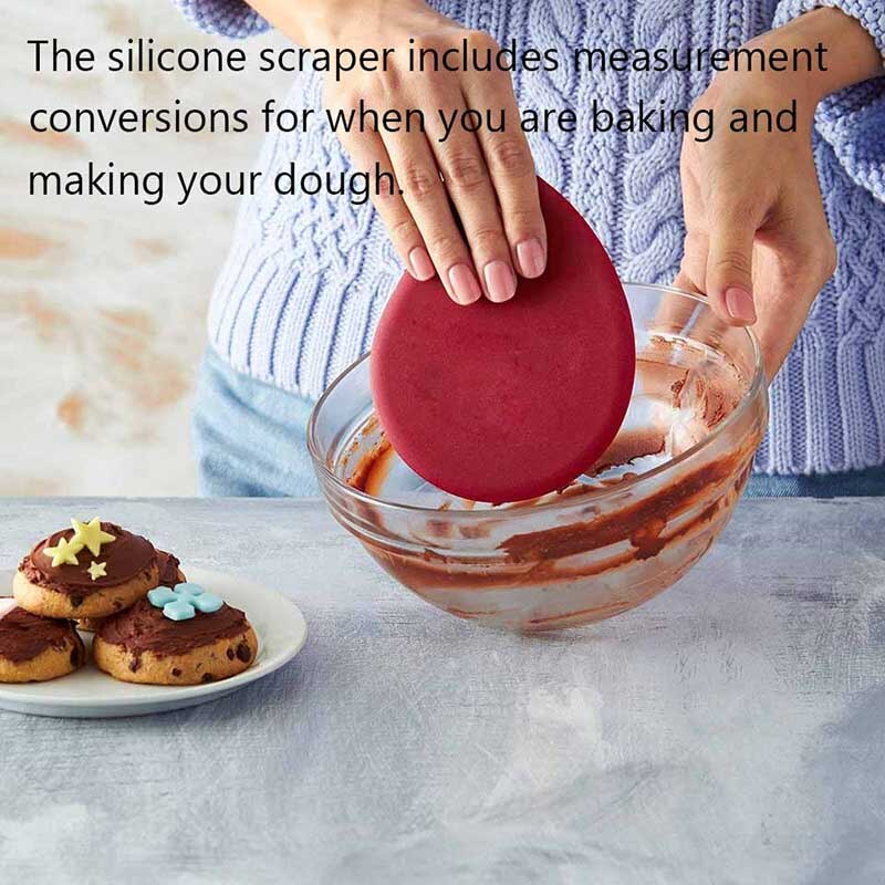 TEENRA Siliconen Schoonmaken Kom Schraper Met Meting Pot Pan Silicone Cake Spatel Schraper Conversie Spatel Bakken Tools