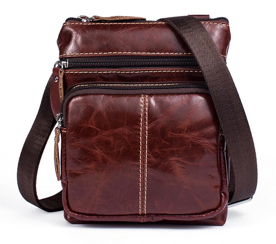 Small Flap Messenger Bags Male Purse Packing Travel Pouch Zipper Softshell Leather Crossbody Bags 12 Colors Sling Bag: 1