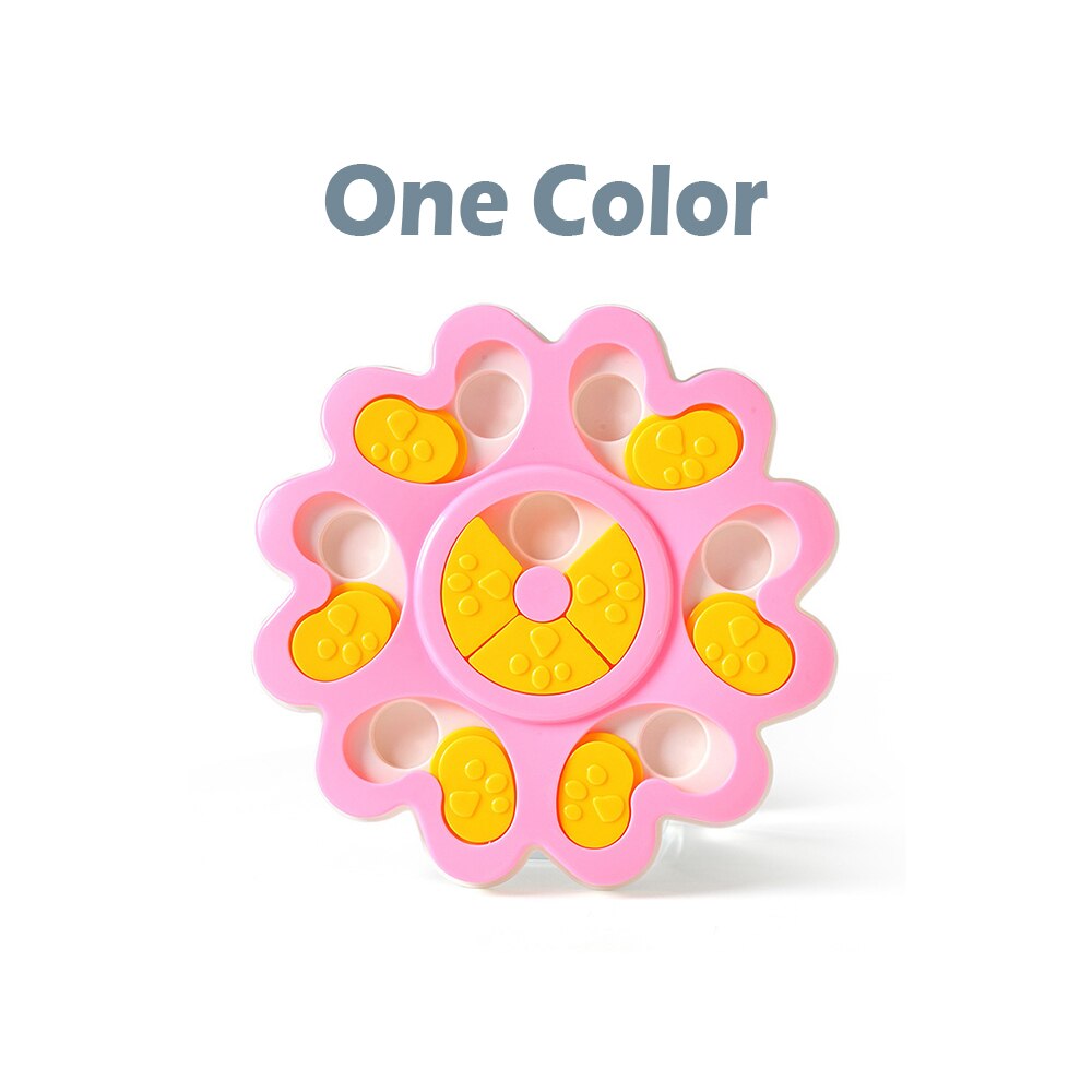 Interactive Dog Toys for Large Small Dogs Education Toy Durable Educational Smart Toys for Dog Training Feeding Turntable Toy: New Pink