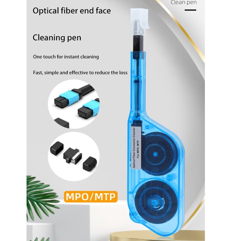 Fiber Optic Cleaner for MPO Connectors One Click Cleaner Fiber Cleaning Pen Fiber Cleaning Tool MPO Connector Cleaner
