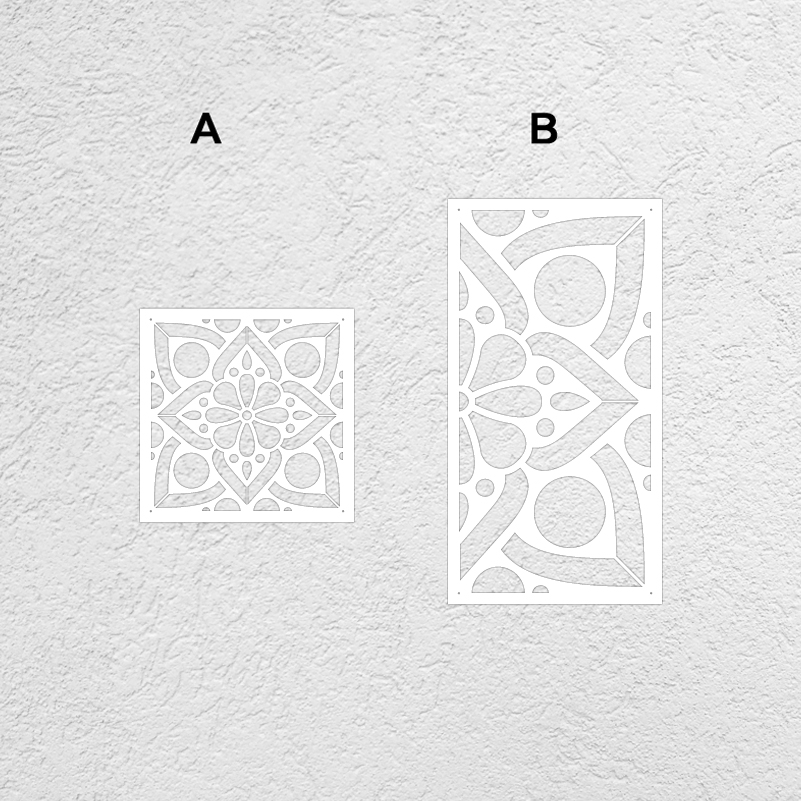 Plantilla de pintura para decoración de pared, plantilla de pintura de muebles de gran tradicional árabe africano antiguo con flores de estilo étnico S216, 40cm - 80cm: Negro / XL