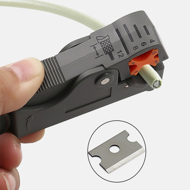 Multifunction Coaxial Automatic Stripping Pliers Wire Cable Tool Wire Stripper Urijk Stripping Crimping Tool with Hexagon Wrench