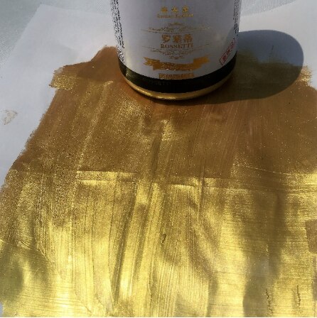 Pintura acrílica dorada de 300ml, estatua de Buda de alta gama para exteriores, resistente al agua, pintura dorada con brillo, pintura acrílica pintada artesanal