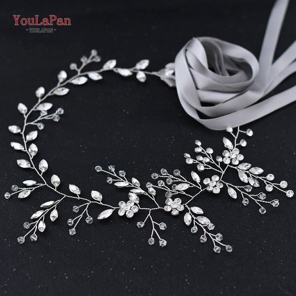 TOPQUEEN SH65 Bridal Belts Rhinestone belt Wedding Sash Belt for the Bride Wedding Accessories ivory bridesmaids dresses belt: gray ribbon