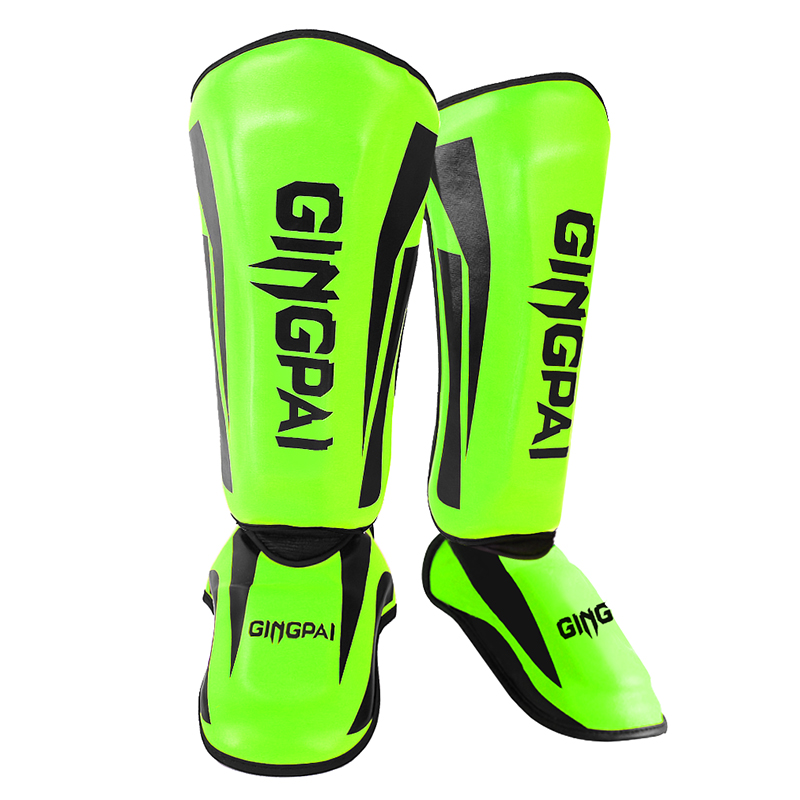 Kickboxing boxeo espinilleras Muay Thai artes marciales Sanda Wushu Protector de piernas Taekwondo tobilleras: L / Gris claro