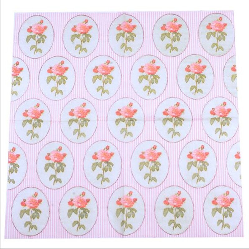 20 st/pack brudparet rosa servetttryck papper bord bröllopsfest dekoration bbb 1057
