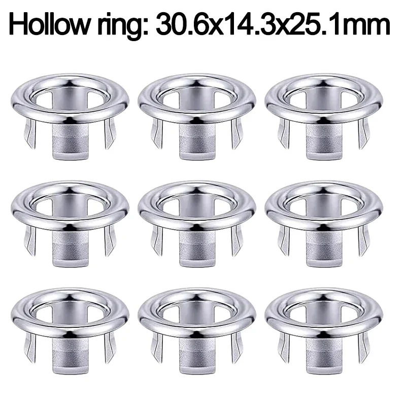 10/1 Stuks Gootsteen Gat Ronde Overloop Cover Wastafel Overloop Ring Keuken Badkamer Wastafel Trim Bad Gootsteen gat Holle Overloop Cap: YELLOW / 79mm