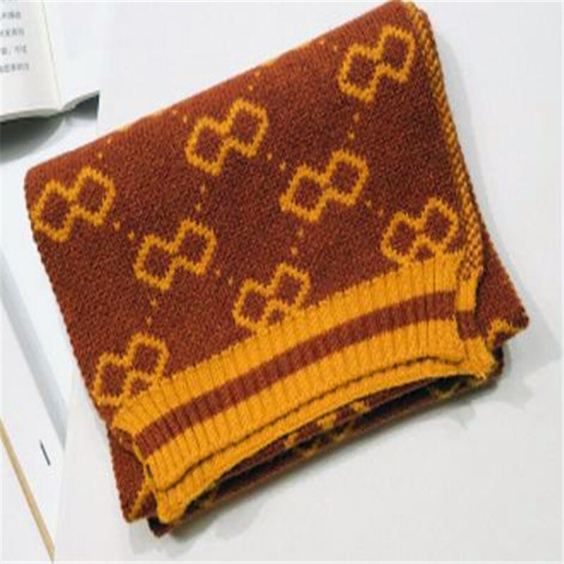 Han edition hair scarf knitting yarn color matching MAO qiu han edition in the fall and winter of double-sided baby bib 7589: 7589-orange / 1-2 Years
