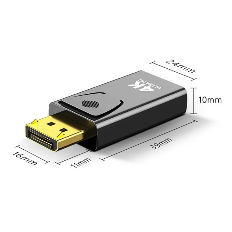 Convertisseur compatible USB 1080 vers HDMI, câble adaptateur audio vidéo externe, convertisseur multi-affichage pour ordinateur de bureau, ordinateur portable, PC, 3.0 P: Gris foncé