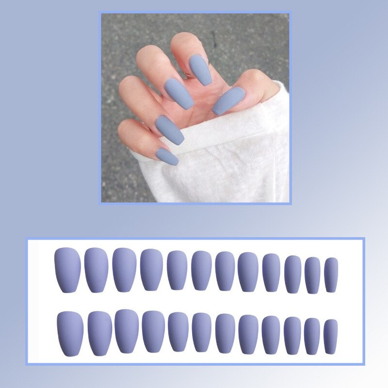 Tragen Nagel Europäischen und Amerikanischen Nagel Nagel Kurz matt und Langen Nagel Nagel Patch Einfarbig Trapez Nagel Produkt: JP792