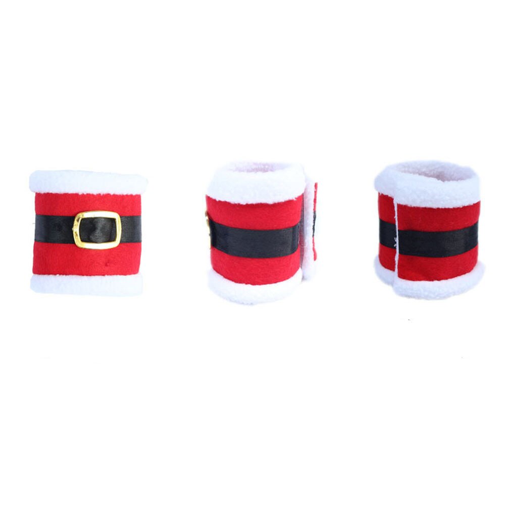 4 Stuks Kerst Servetringen Servet Houder Party Banket Diner Tafel Decoratie Kerst Decoraties Voor Huis Navidad