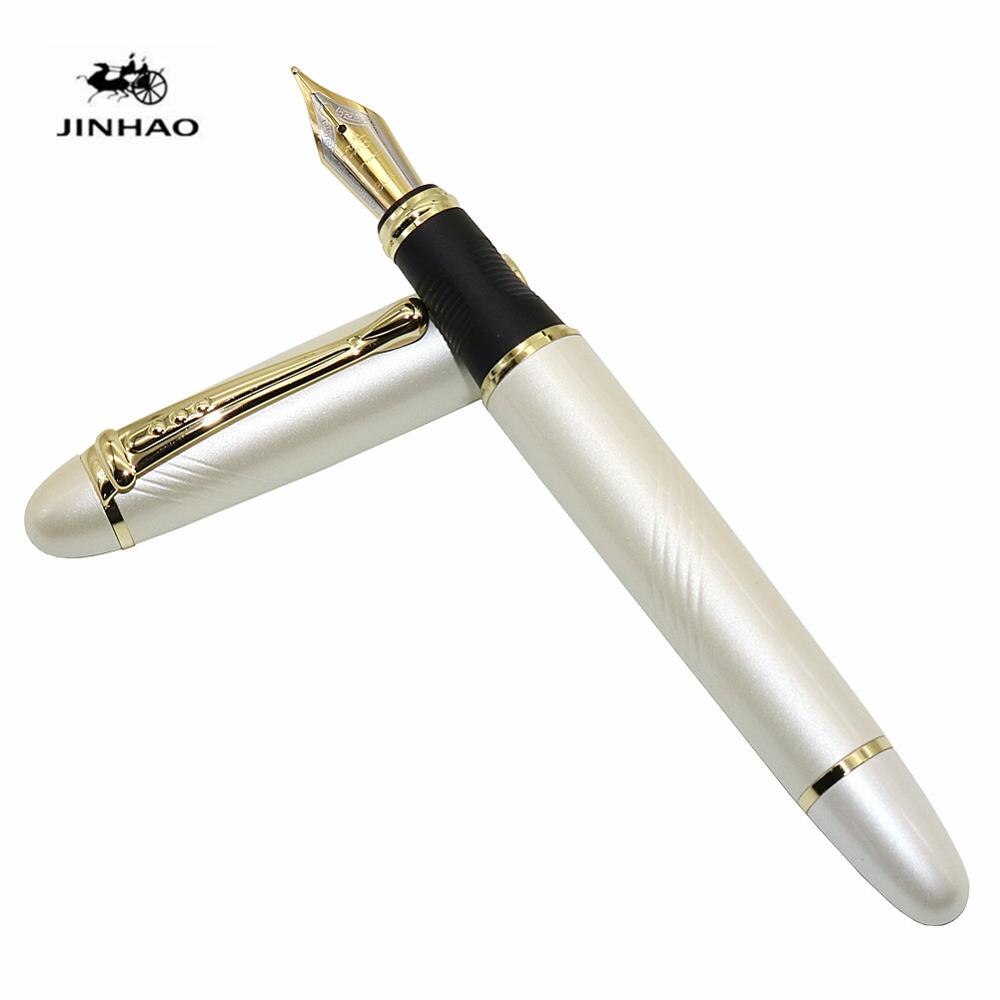Jinhao X450 Iraurita Brunnen stift Voll metall Goldene Clip luxus stifte Schüler Schreibwaren Büro schule liefert