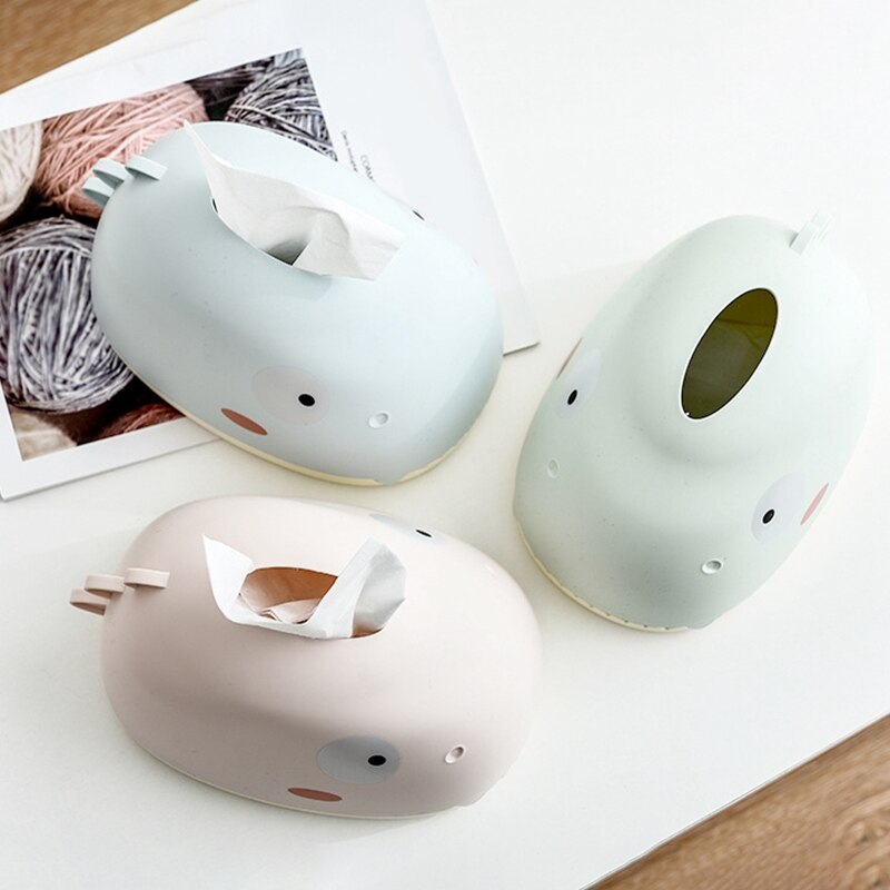 Cute Dinosaur Tissue Box Desktop Paper Box for Home Living Room Bedroom Cartoons Napkin Storage Box