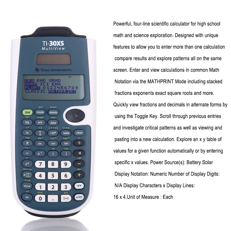 MultiView Advanced Original Scientific Calculator function Calculating Instruments for Students Office two ways power