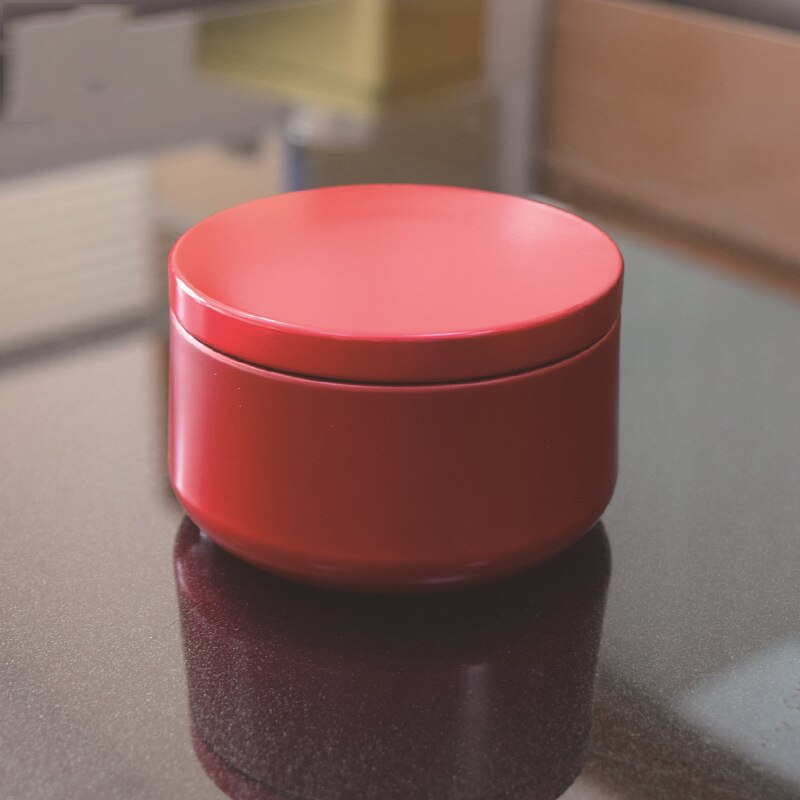 12Pcs Round Metal Tin Box with Lid Bulk Candle Tin Black Gold Jar Storage Empty Pot Plain Screw Top Cans Cosmetic Container: red