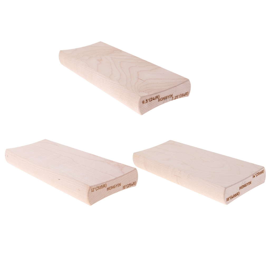 Wooden Radius Sanding Block for Guitar Bass Fingerboard Fret Leveling Luthier Tool