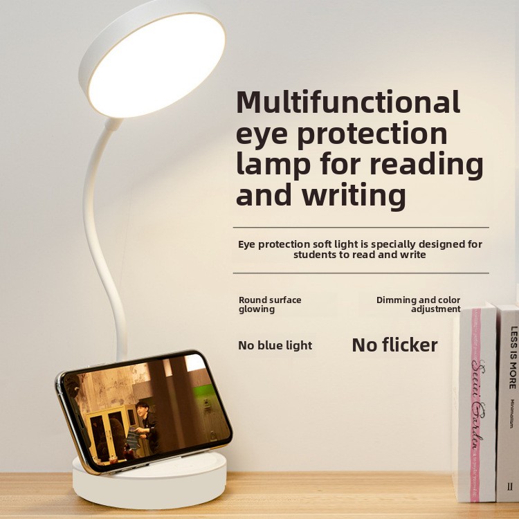 Confezione da 2 lampade da scrivania a LED, lampada da tavolo portatile con USB, 3 luminosità, protezione per gli occhi, controllo touch per camera da letto o ufficio