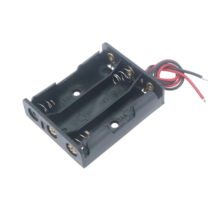 1x 2x 3x 4x 5x 6x AA Battery Box Case Holder With Wire Leads Side By Side Battery Box Connecting Solder For 1-6pcs AA Batteries: 3 Slot