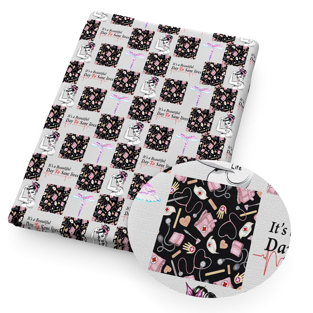 50*145cm ange lettres imprimer Polyester coton tissu Patchwork pour tissu marionnette vêtement tissu Quilting matériel poupée, 1Yc13586: 1108723001