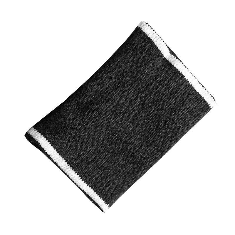 Sport håndledsbøjler sport bracer svedbånd lynlås håndledspung til løb basketball tennis sved håndledsstøtte bøjler 1pa: Sort hvid