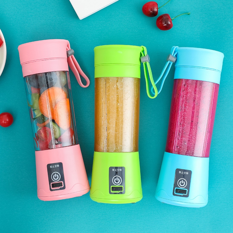 Bærbar blender juicer kop elektrisk usb genopladelig smoothie blender håndholdt juicer kop lille blender mini køkken mixer