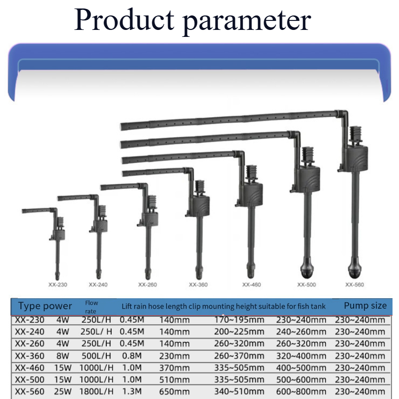 Three-in-one Fish Tank Submersible Pump Top Filter Universal Matching Pump Built-in Pump Oxygenated Circulation Aquarium