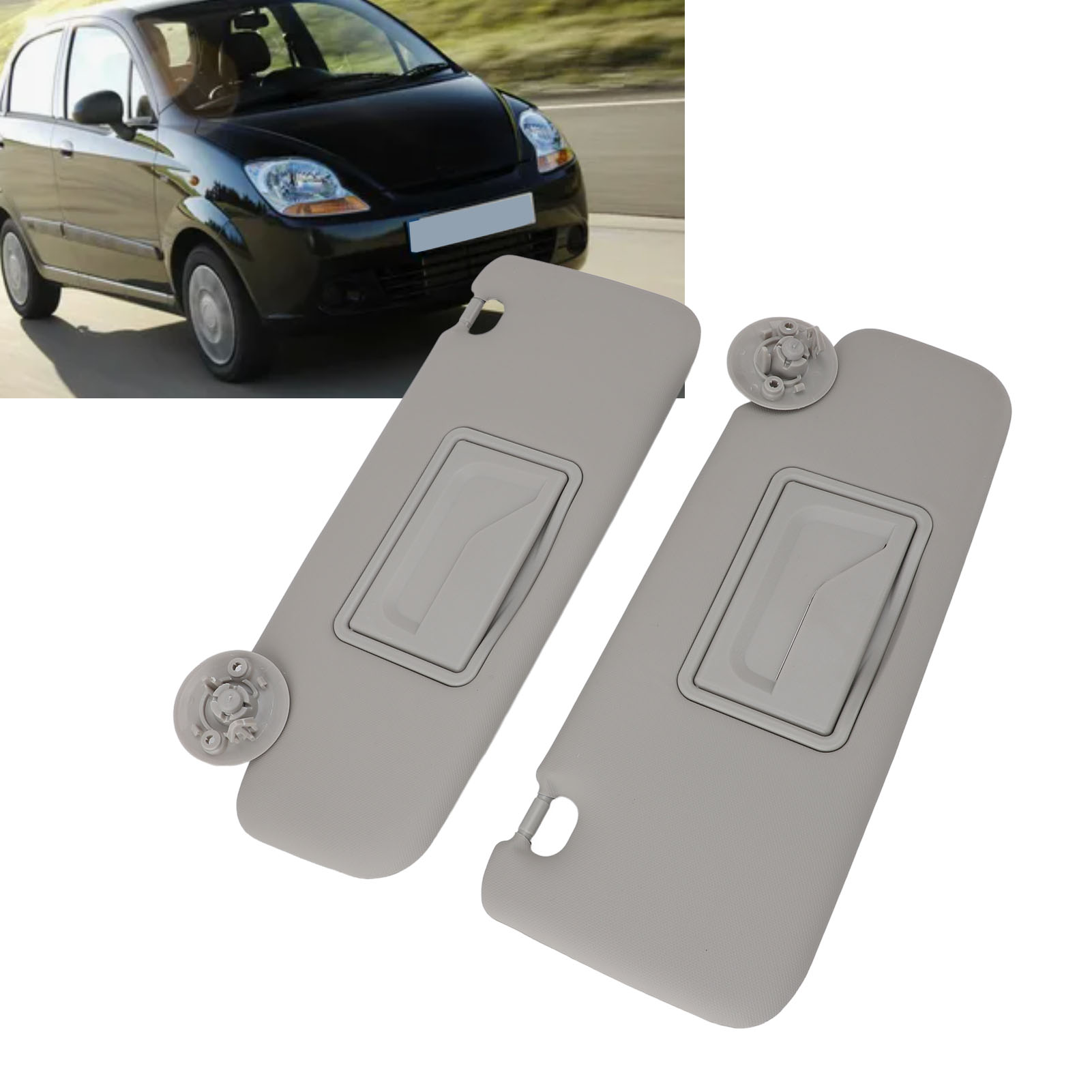 1 Paar Auto Zonneklep Uv Blokkerende Grijze Linker Rechter Zonneklep Met Spiegel Voor Sonische Grijze Zonneklep Auto Grijze Zonneklep