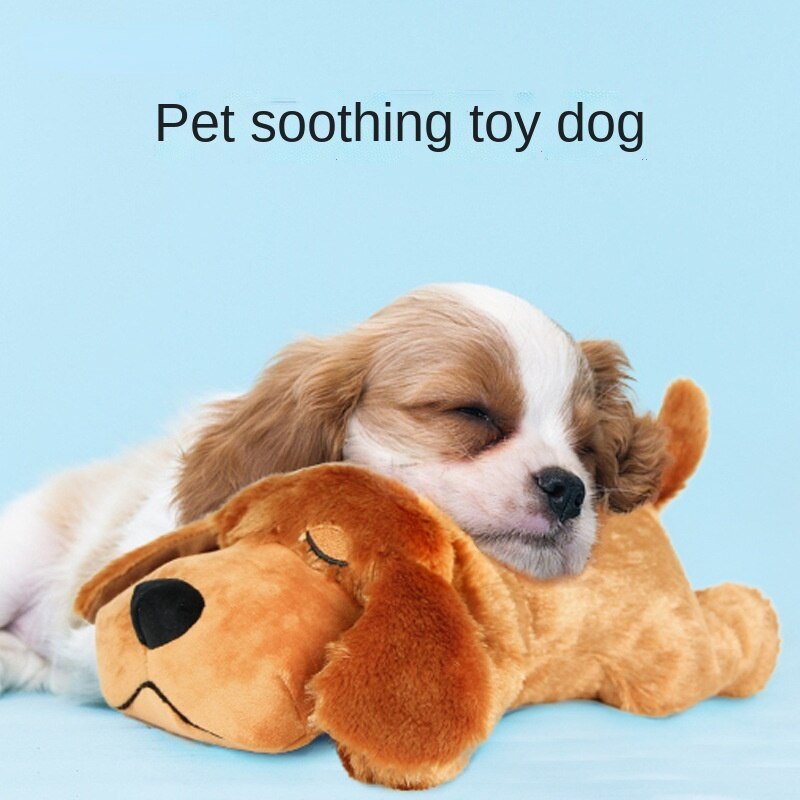 Pet Comfort Dog Toys for Small Dogs Pets Stress Release Accompanying Sleep Simulated Heartbeat Plush Toy Pet Accessories