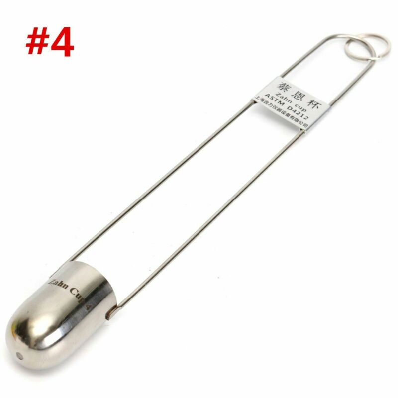 1 pz Zahn tazza viscosità tazza 1 #2 #3 #4 #/5 # immersione tipo viscosimetro in acciaio inossidabile tazza di flusso per vernici finiture olio: Grigio scuro