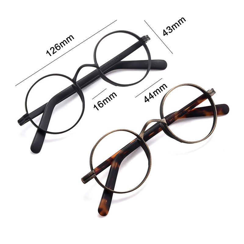 Jahrgang Titan Brille Rahmen Männer Runde Japan Luxus Myopie Rezept Optische Brillen Rahmen Frauen Blau Licht Brillen
