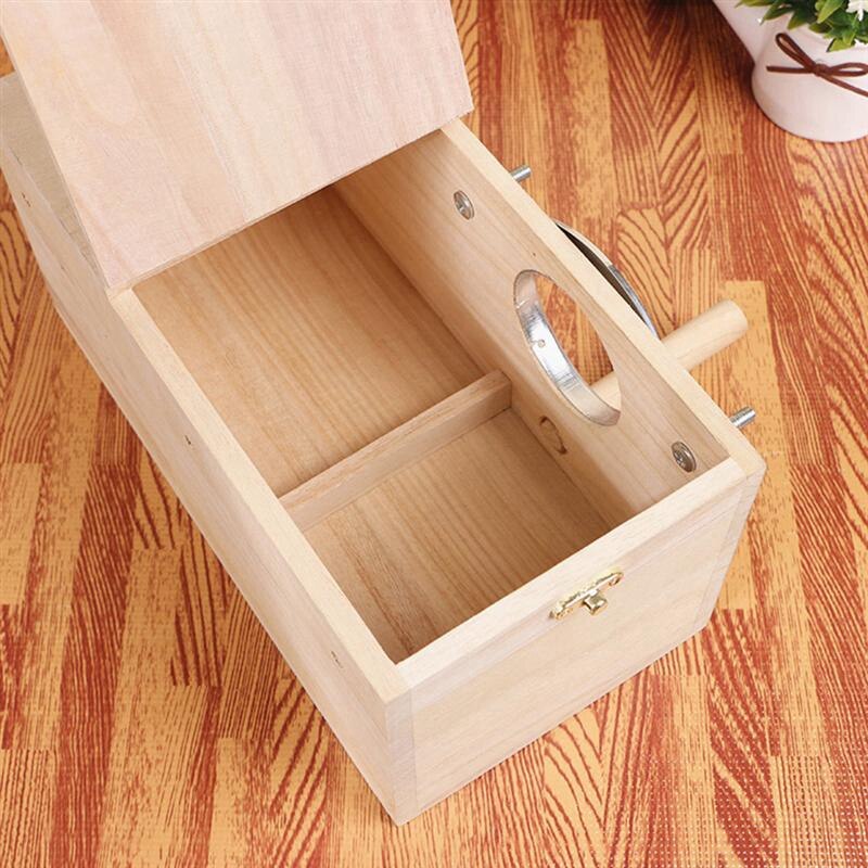 Soporte de madera para pájaros, organizador de anidación de aves, ventana de visión clara, casa de aves