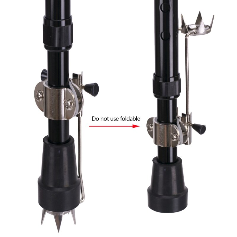 US Camping Walking Claw Crampon Sticks Cane Trekking Pole Ice Tip 5-Prong Attachment Grip For Canes Crutches