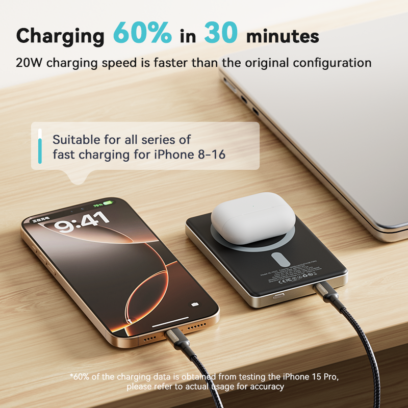 KUULAA Magnetische Energie Bank 10000Ah Drahtlose Tragbare ladegerät 20W Schnelle Aufladung Für magsafe Für iPhone 16 15 14 Por max PowerBank