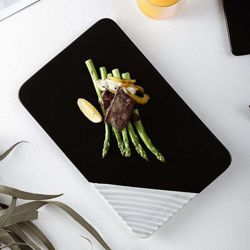 Fancity flade tallerkener til hjemmet, keramiske sushitallerkener, grillbakker, desserttallerkener, flade tallerkener, bøftallerkener